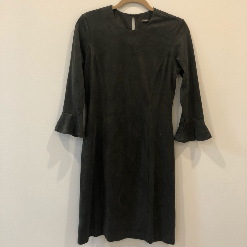 J McLaughlin olive suede dress